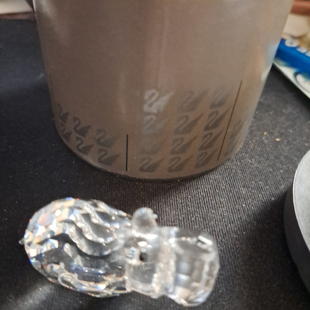 Swarovski Crystal Baby Hippo In Box W COA Excellent!